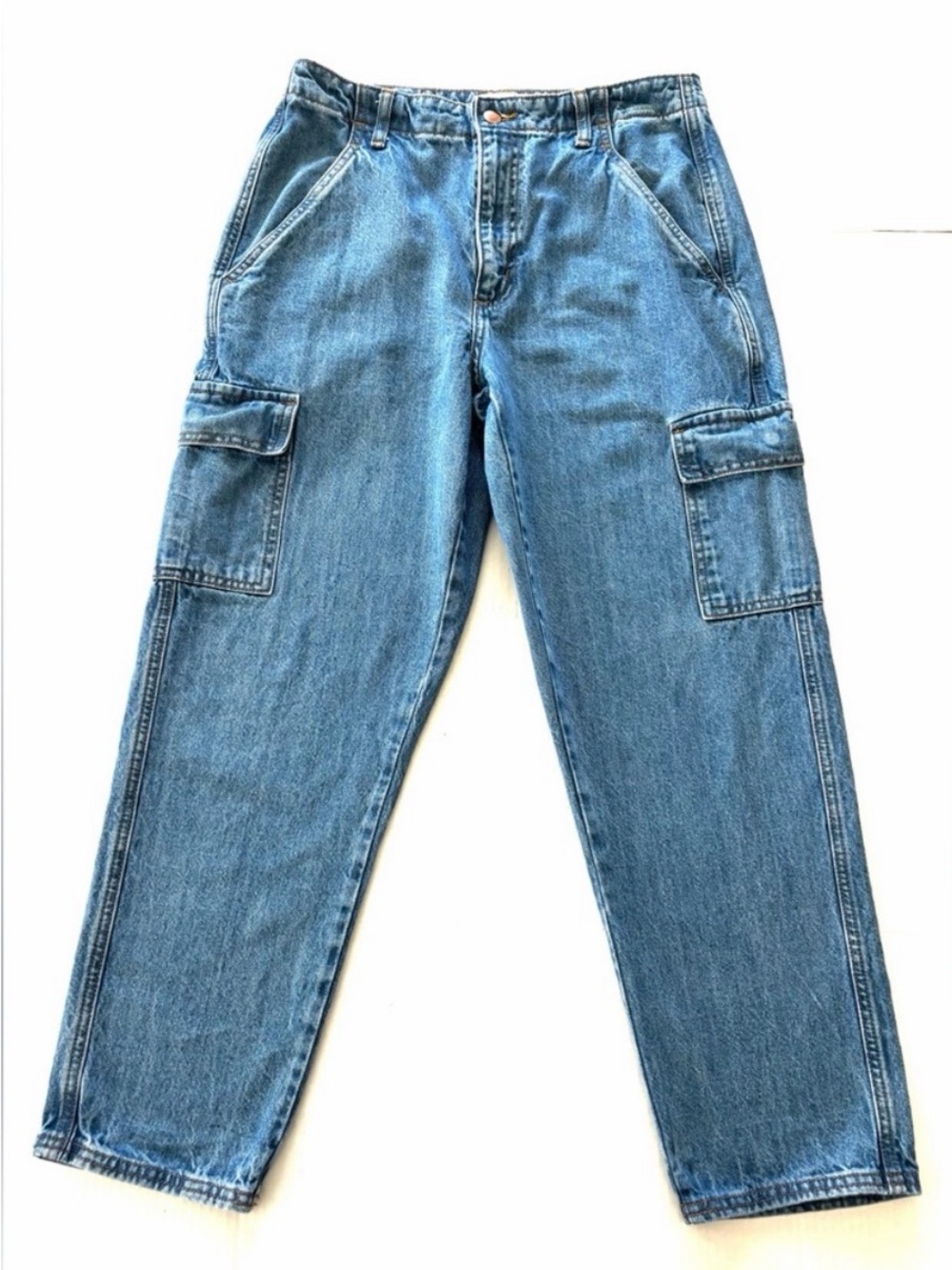 Universal Thread Medium Blue Cargo Mid Rise Denim Jeans - Picture 3 of 5